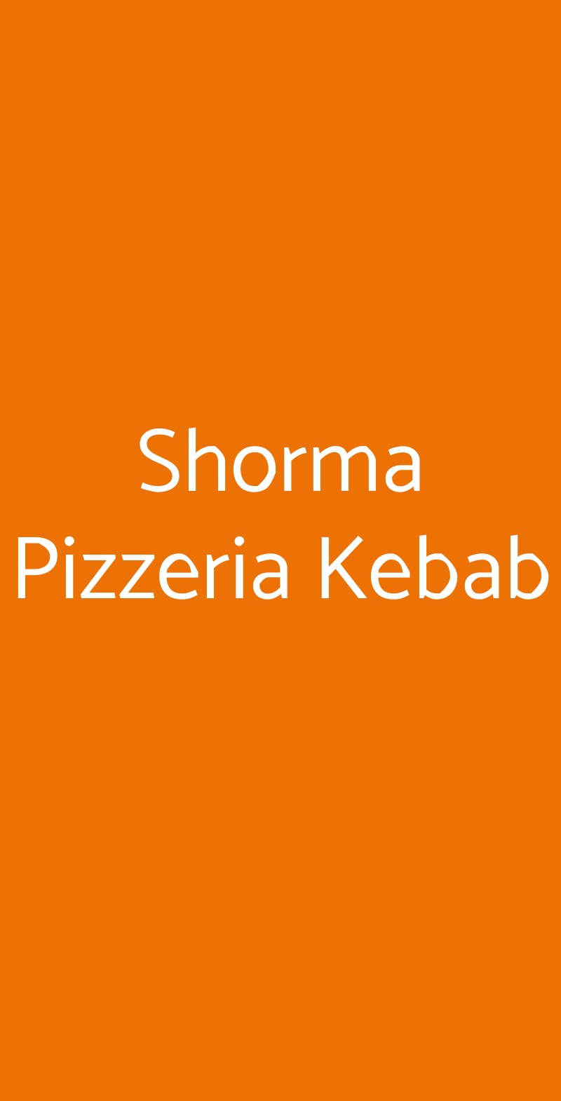 Shorma Pizzeria Kebab, Mestre