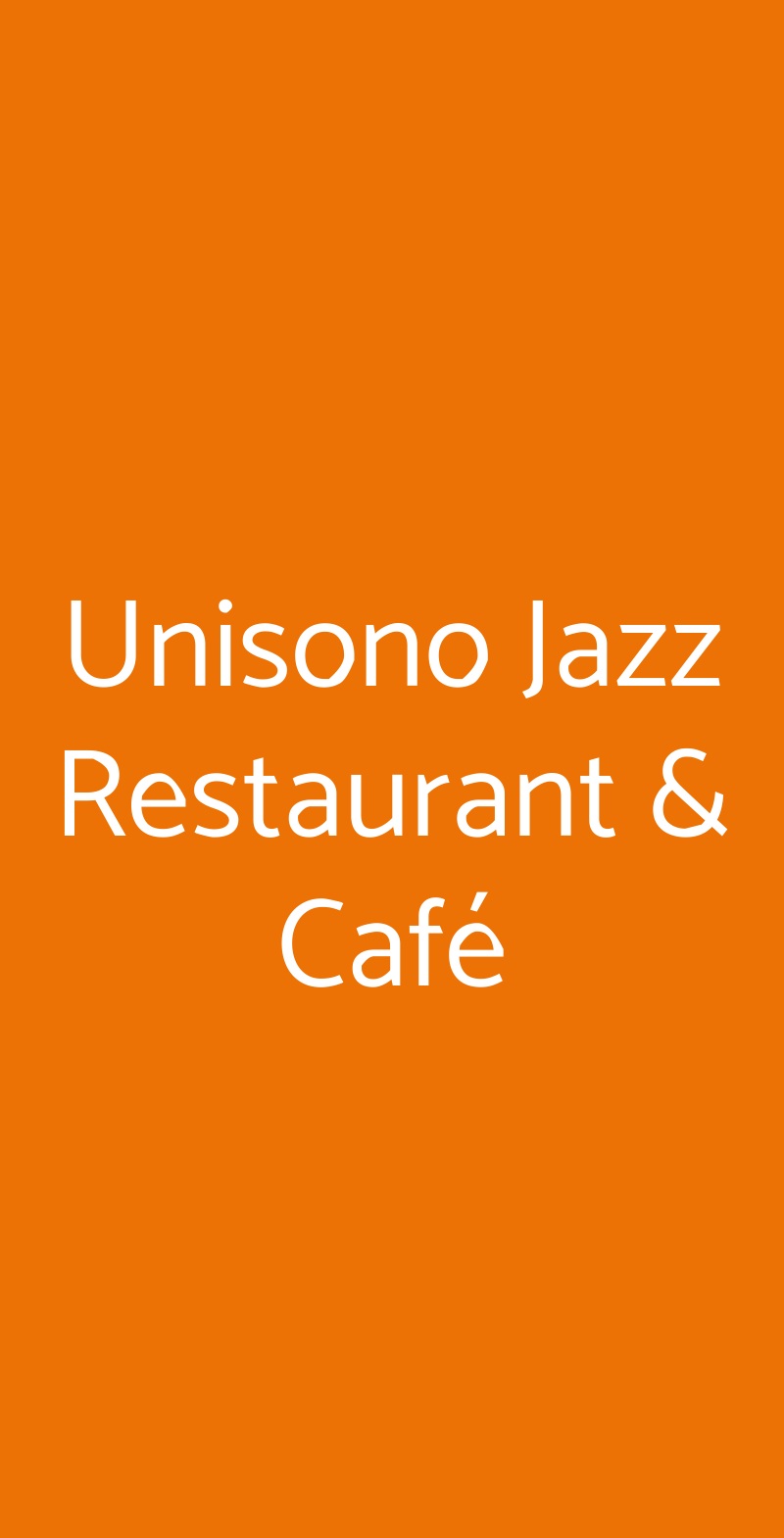 Unisono Jazz Restaurant & Café Feltre menù 1 pagina