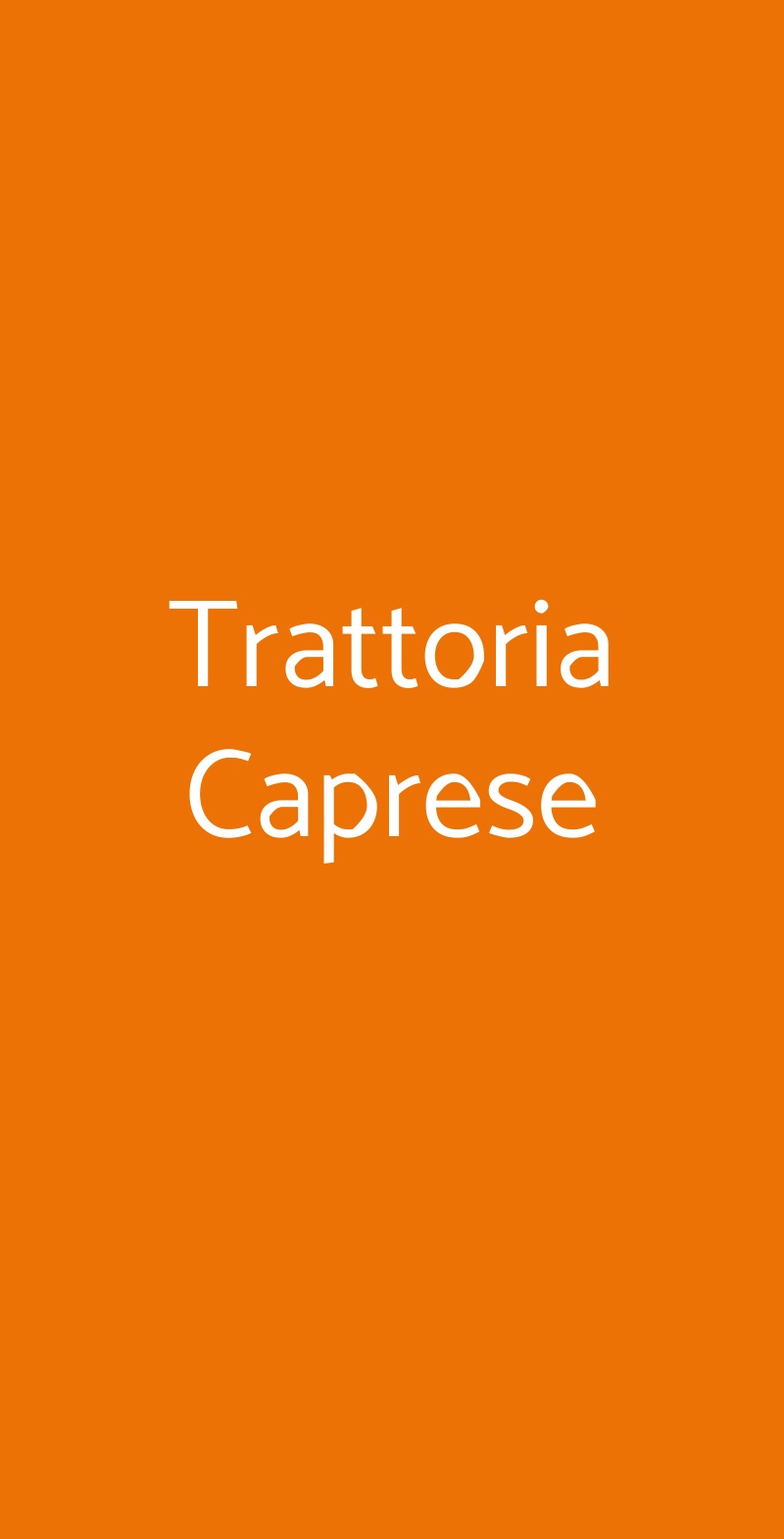 Trattoria Caprese Verona menù 1 pagina