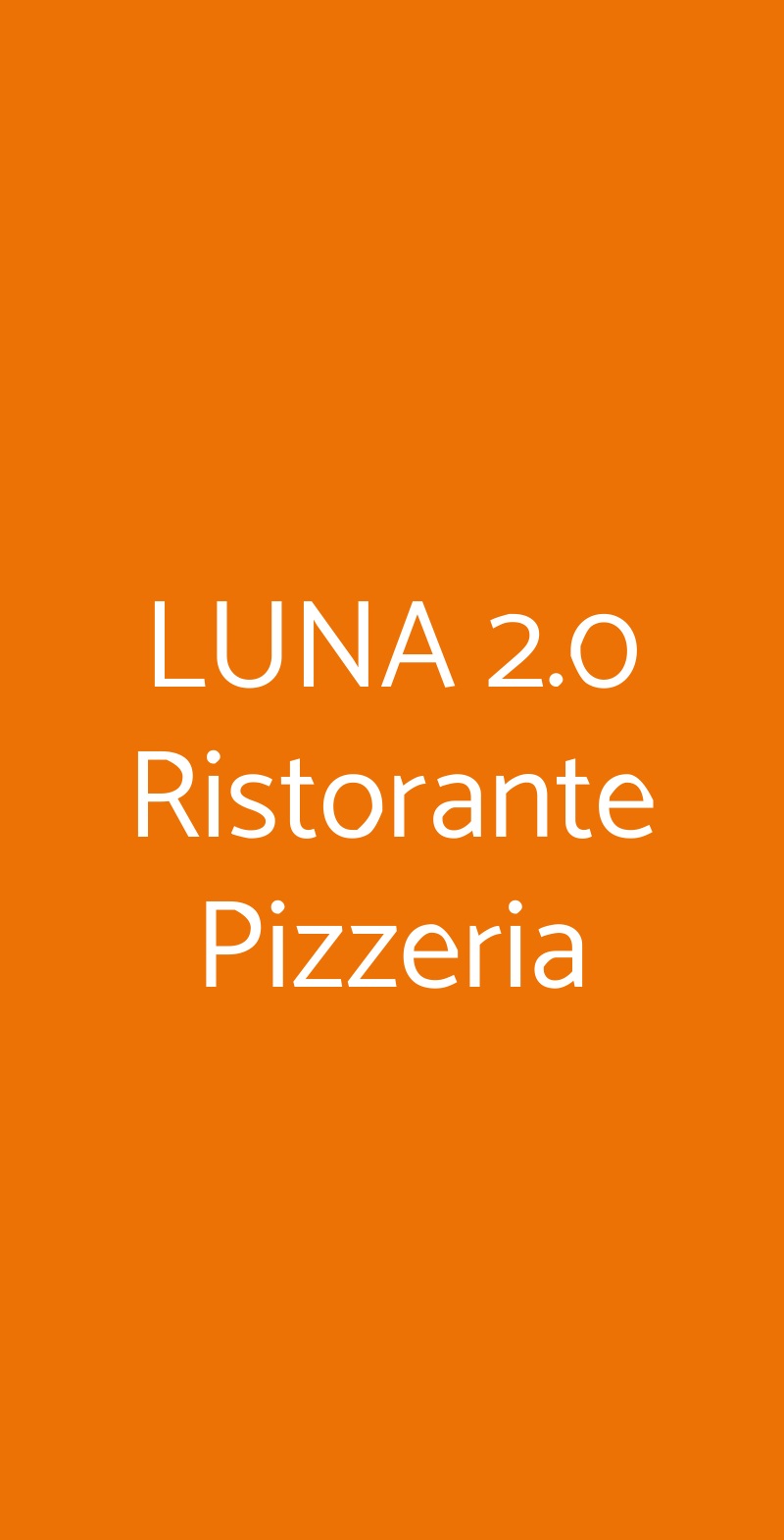 LUNA 2.0 Ristorante Pizzeria Caorle menù 1 pagina