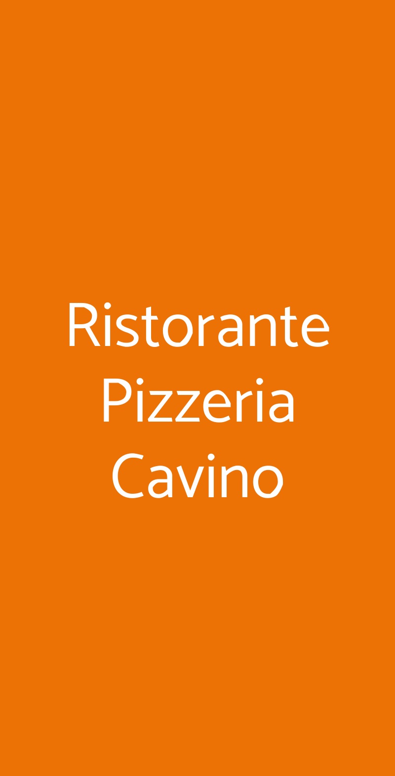 Ristorante Pizzeria Cavino San Giorgio delle Pertiche menù 1 pagina