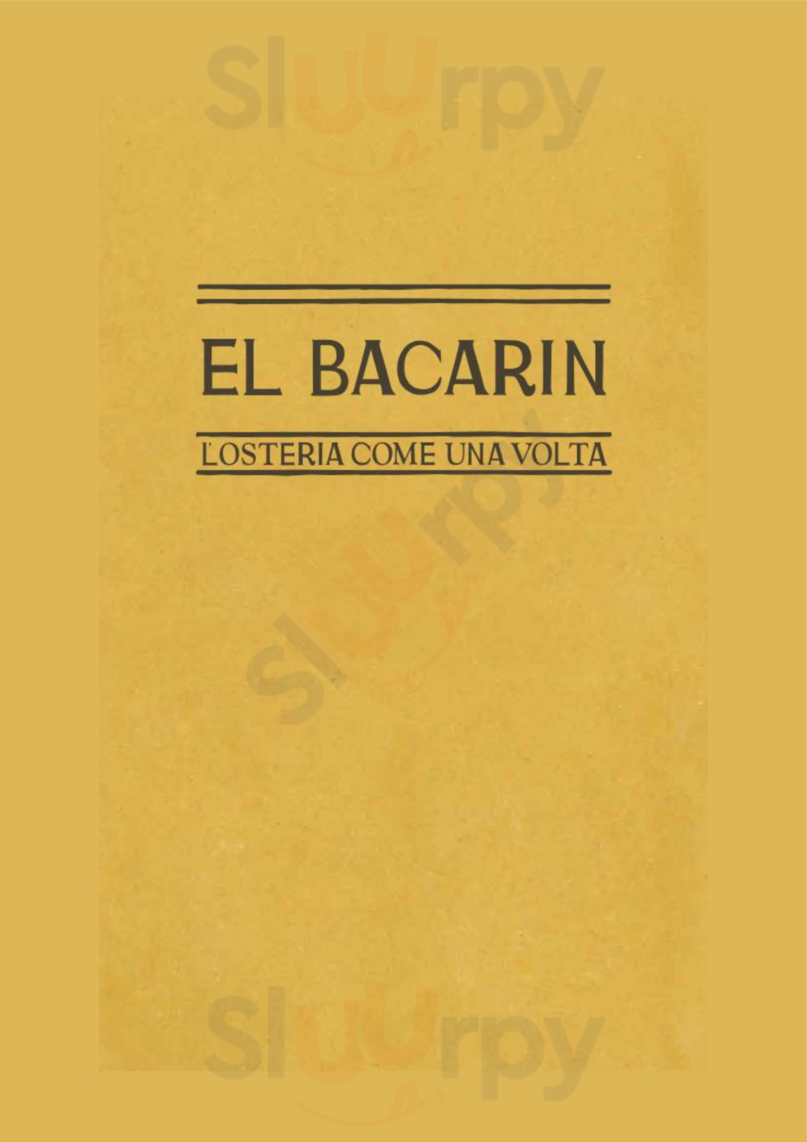 El Bacarin Verona menù 1 pagina