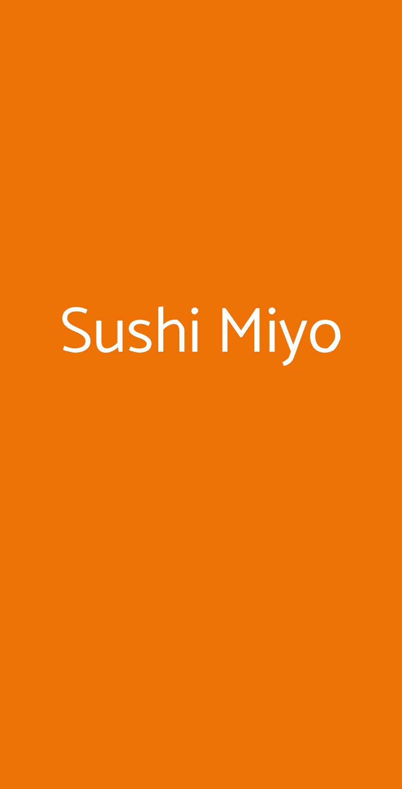 Sushi Miyo Padova menù 1 pagina