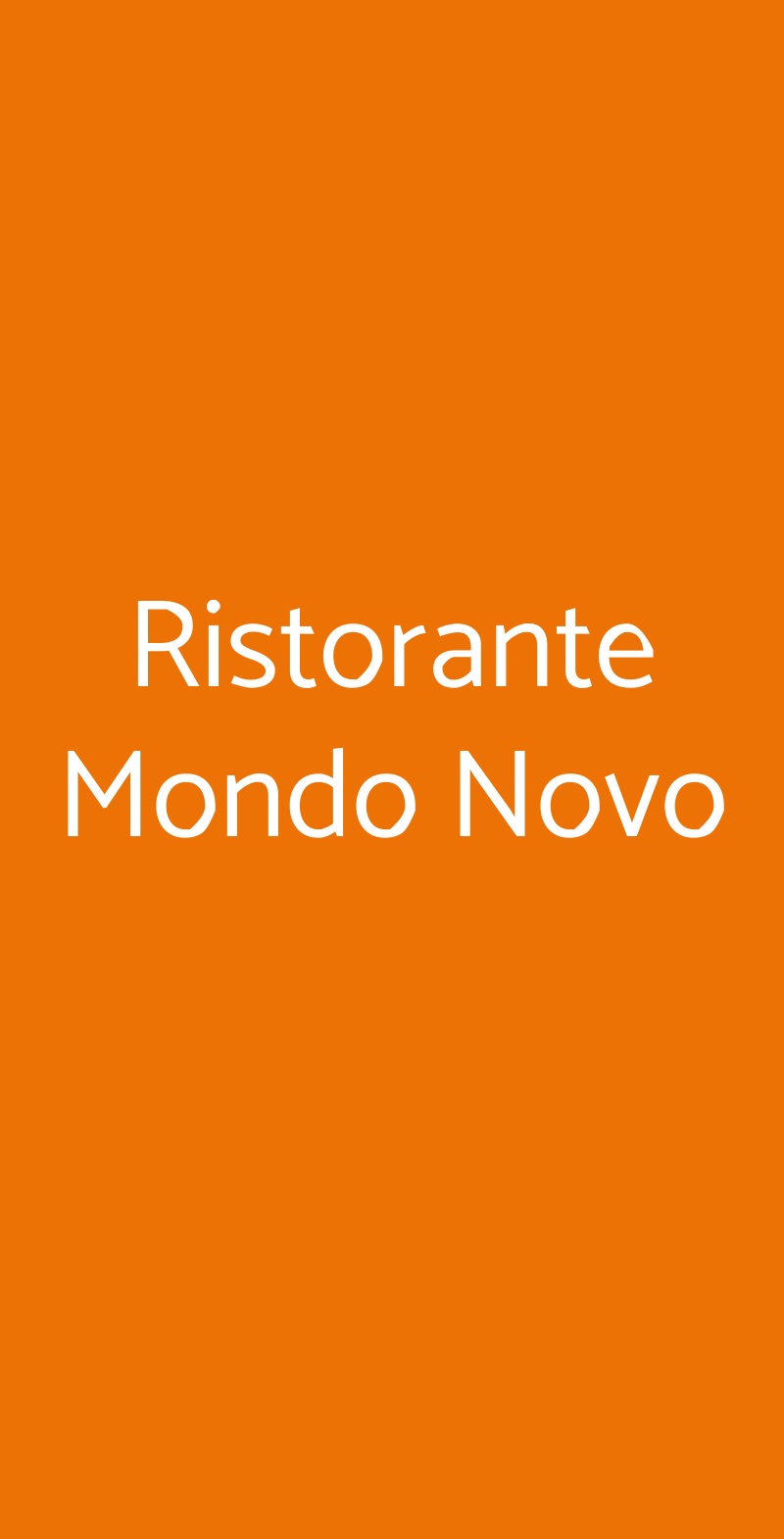 Ristorante Mondo Novo Venezia menù 1 pagina