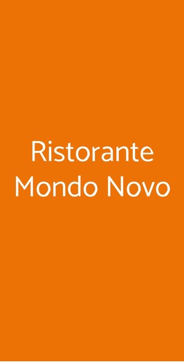 Ristorante Mondo Novo, Venezia