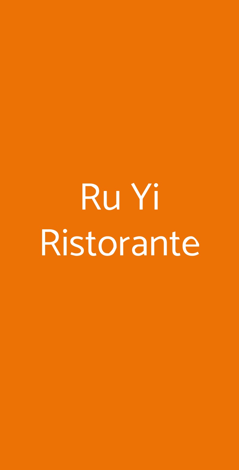 Ru Yi Ristorante Verona menù 1 pagina