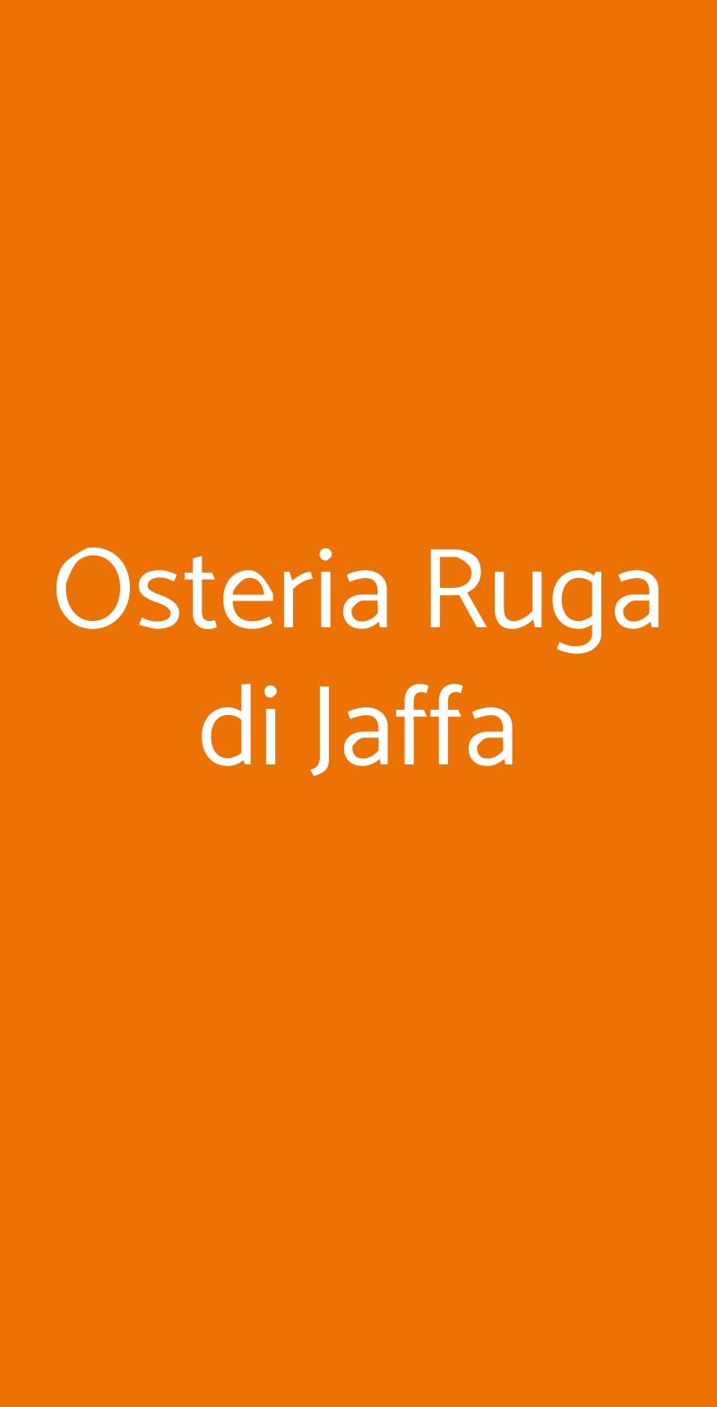 Osteria Ruga di Jaffa Venezia menù 1 pagina