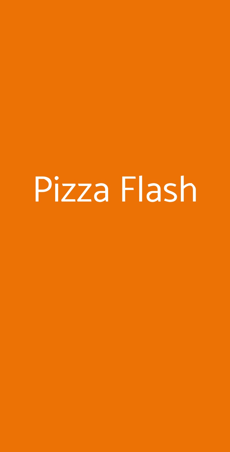 Pizza Flash Venezia menù 1 pagina