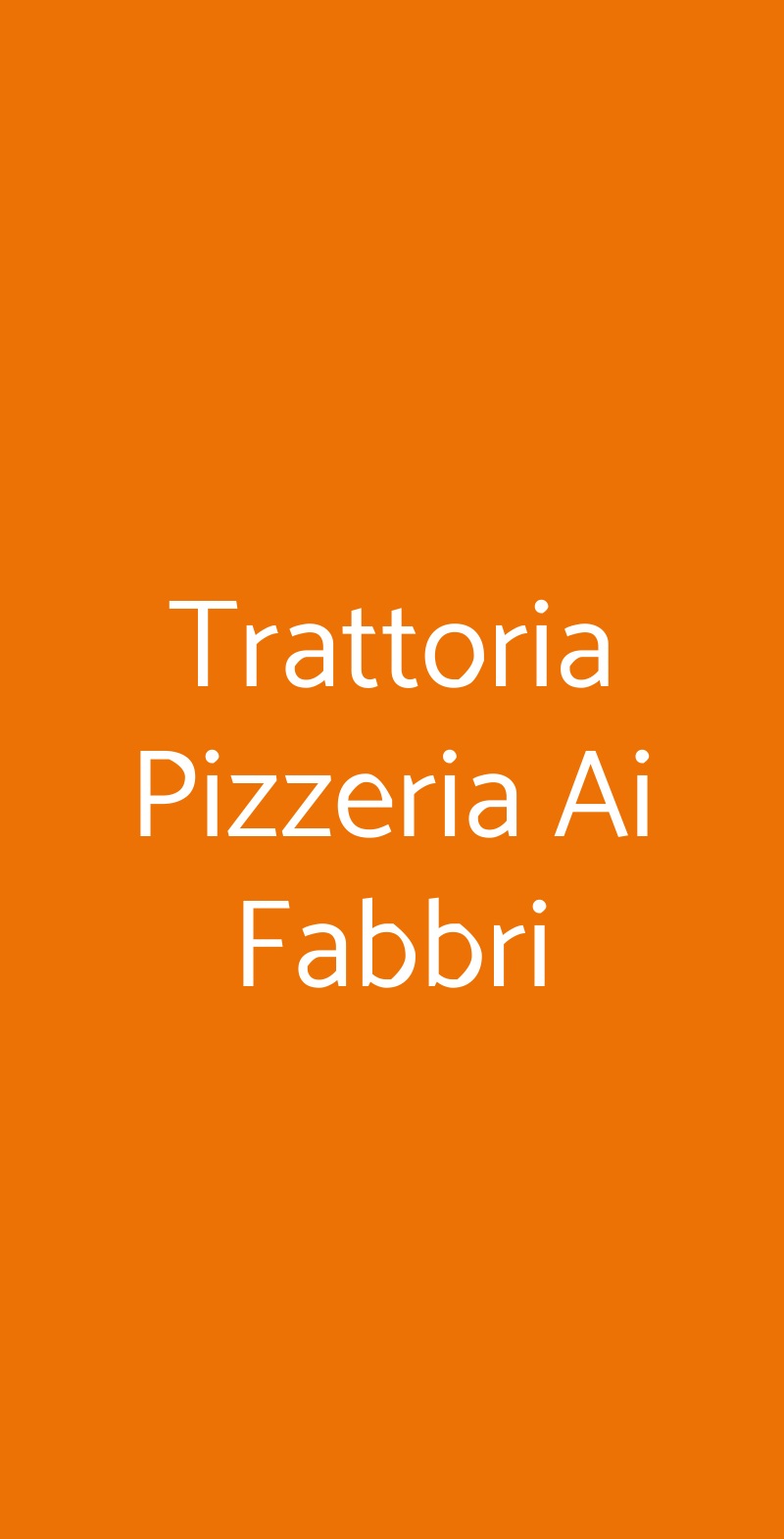Trattoria Pizzeria Ai Fabbri Venezia menù 1 pagina