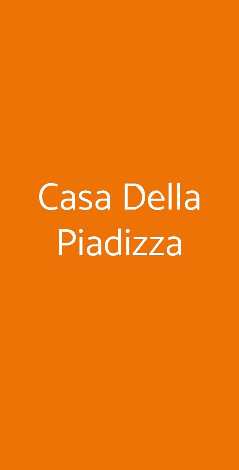 Casa Della Piadizza Verona menù 1 pagina