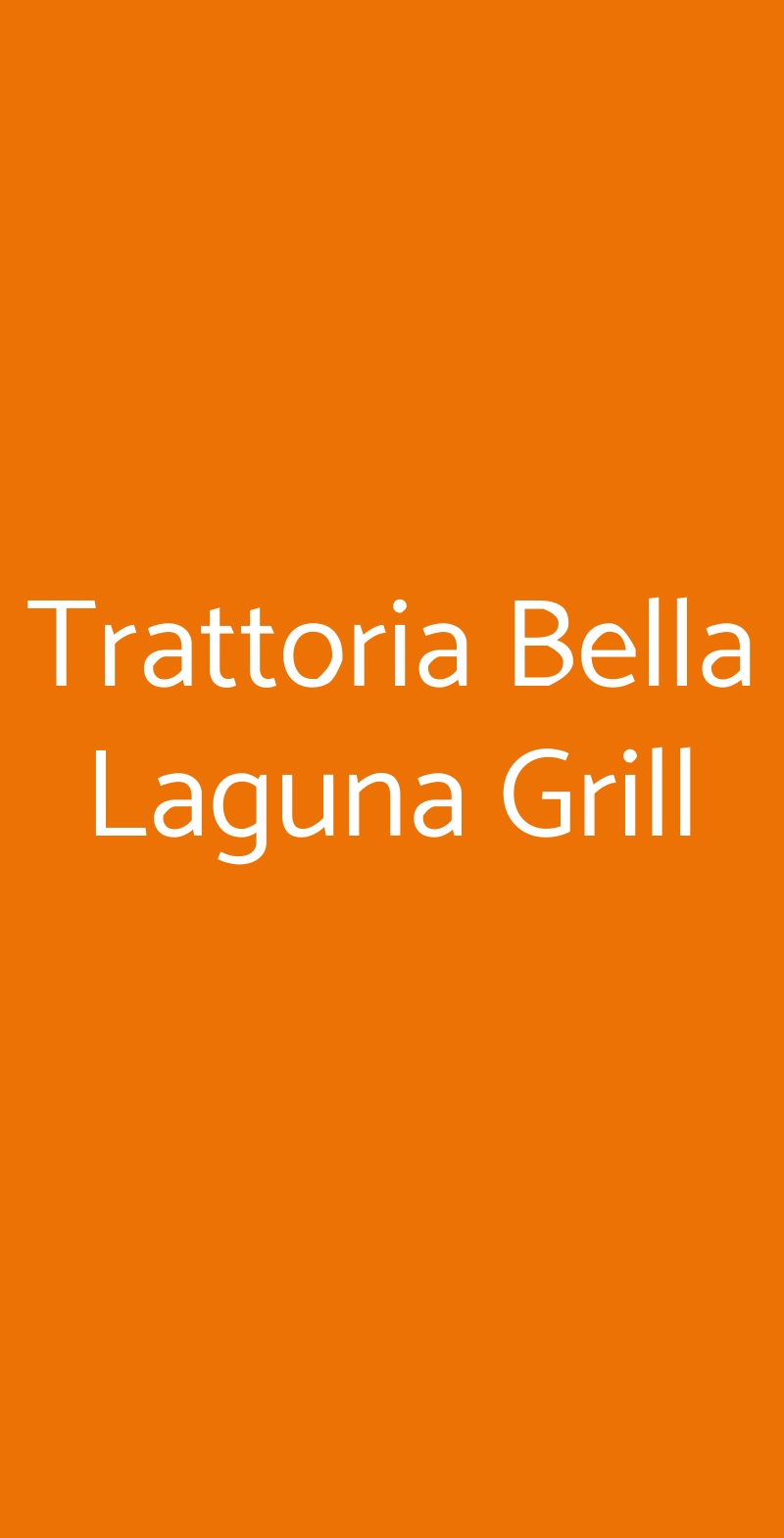 Trattoria Bella Laguna Grill Chioggia menù 1 pagina