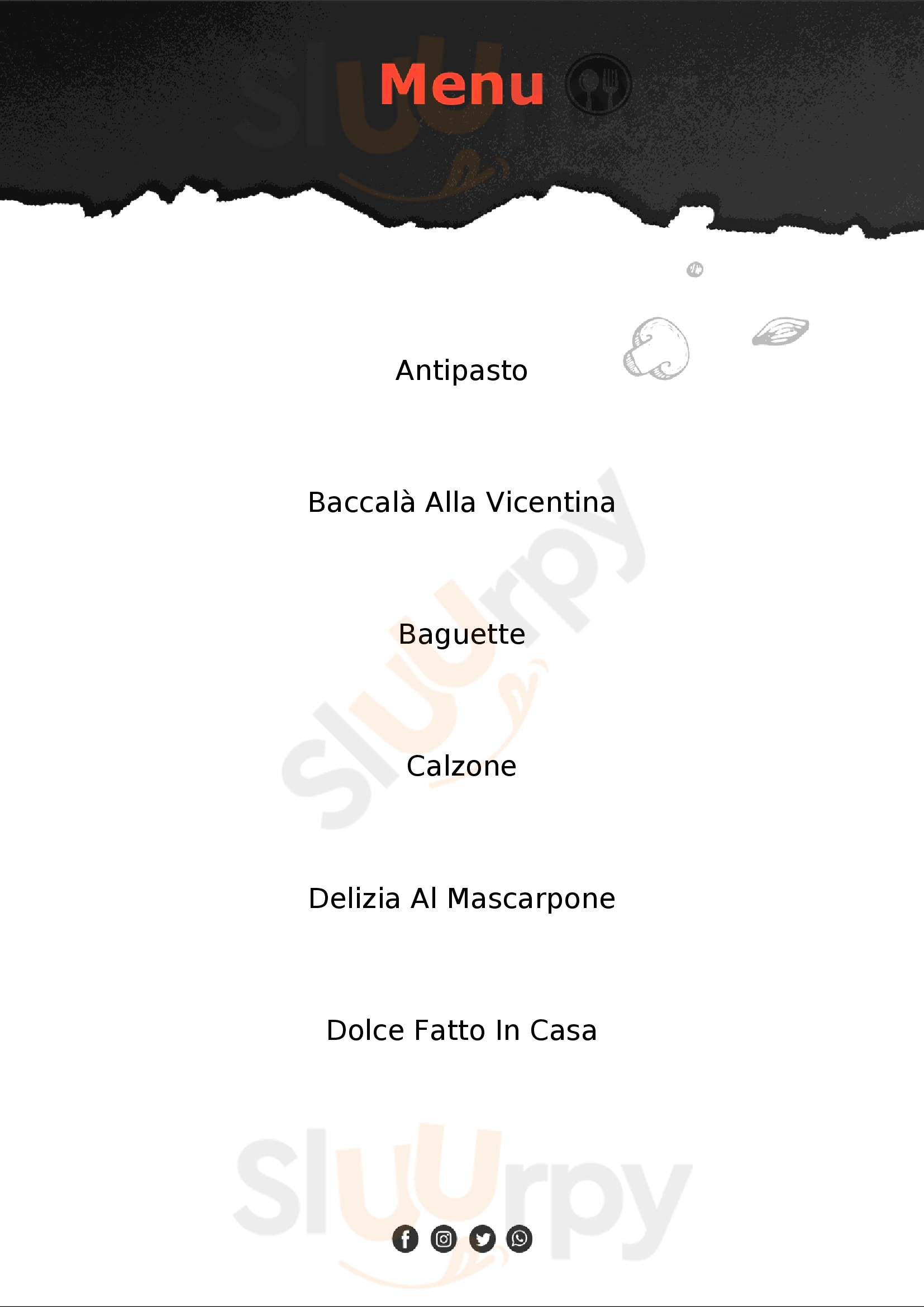 Ristorante Pizzeria Petrarca Padova menù 1 pagina
