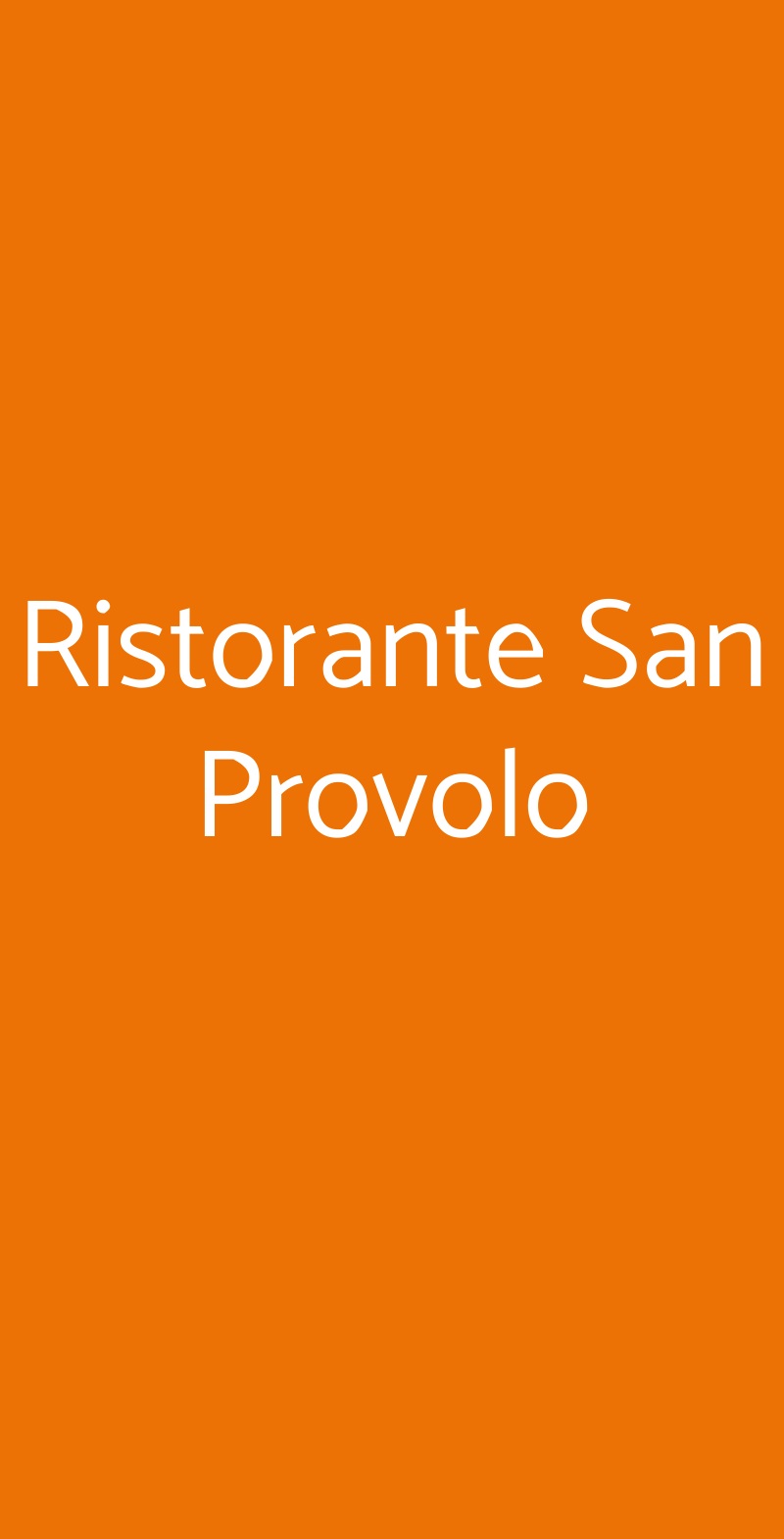 Ristorante San Provolo Venezia menù 1 pagina
