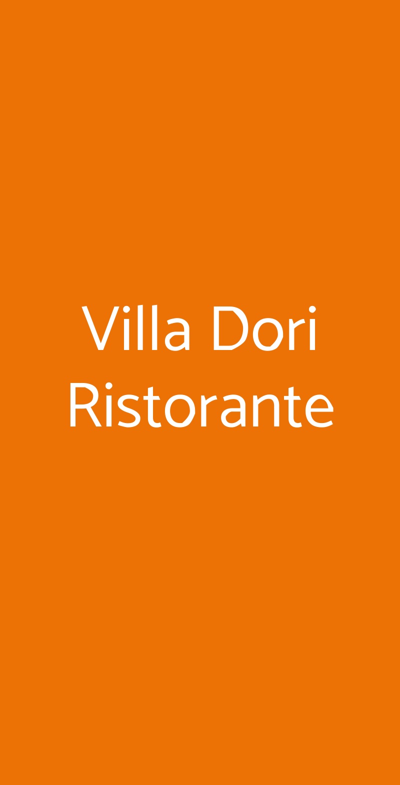 Villa Dori Ristorante Venezia menù 1 pagina