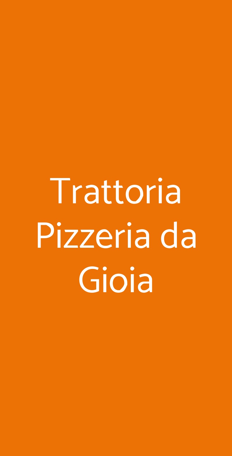 Trattoria Pizzeria da Gioia Venezia menù 1 pagina