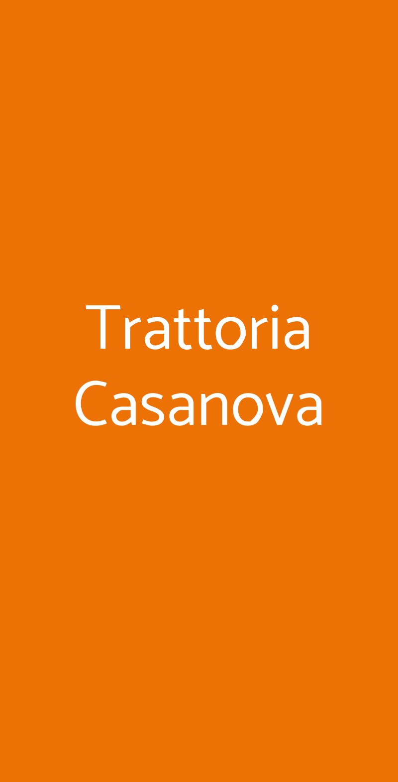 Trattoria Casanova Venezia menù 1 pagina