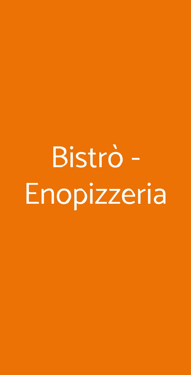 Bistrò - Enopizzeria Villaverla menù 1 pagina