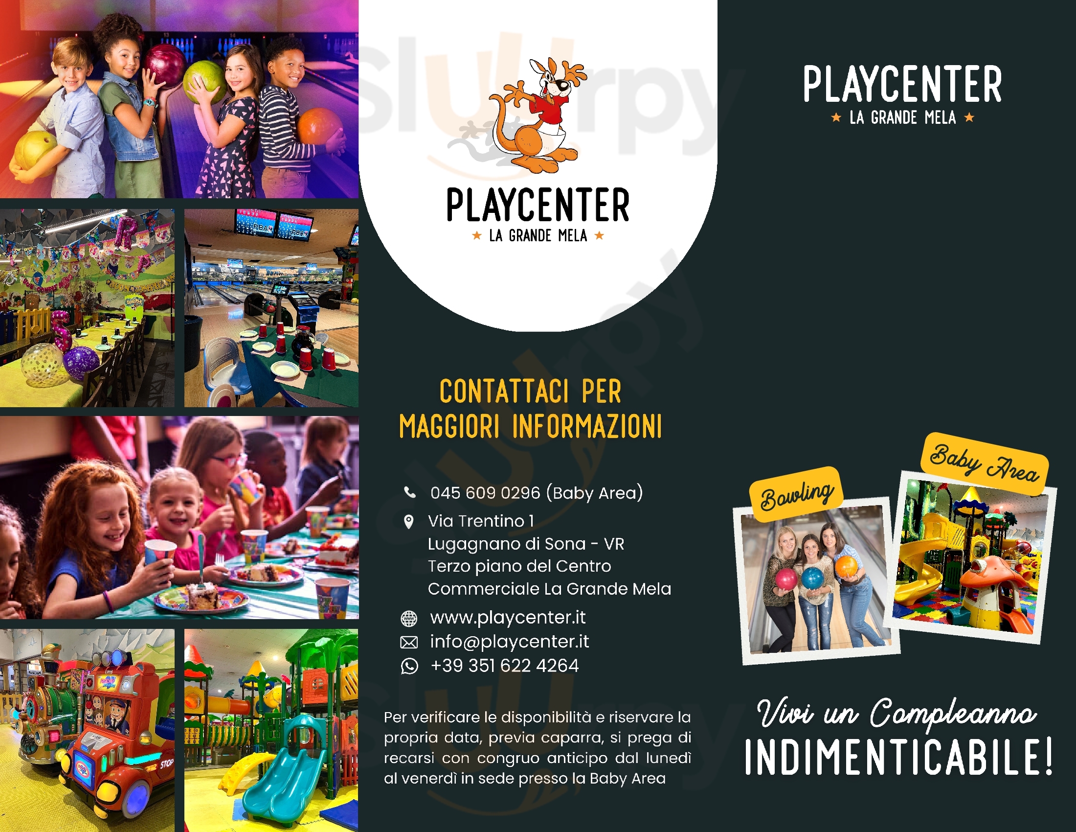 Playcenter Sona menù 1 pagina