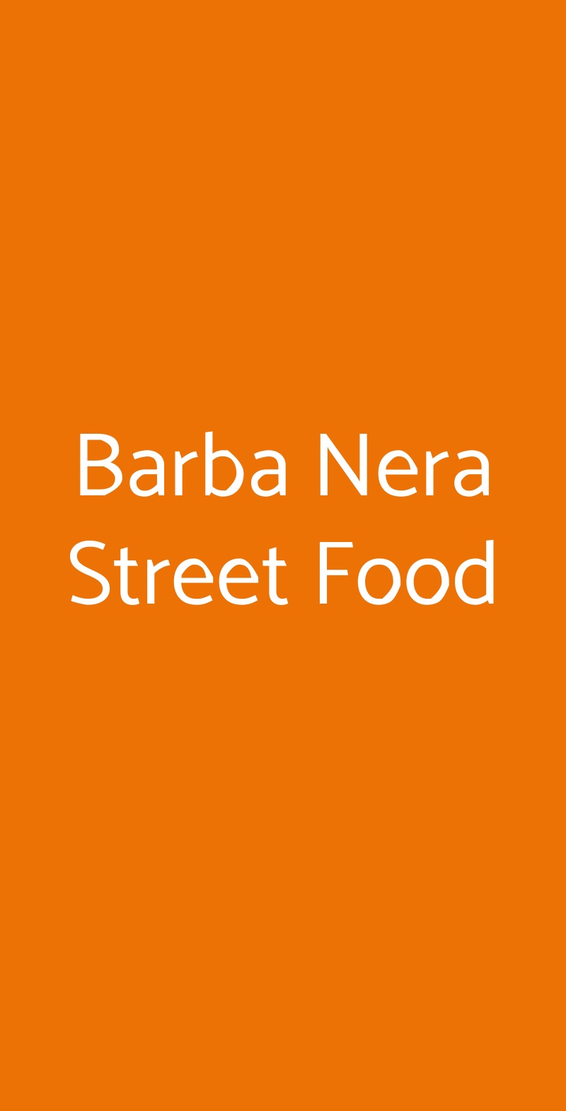 Barba Nera Street Food Verona menù 1 pagina