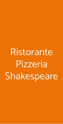 Ristorante Pizzeria Shakespeare, Verona