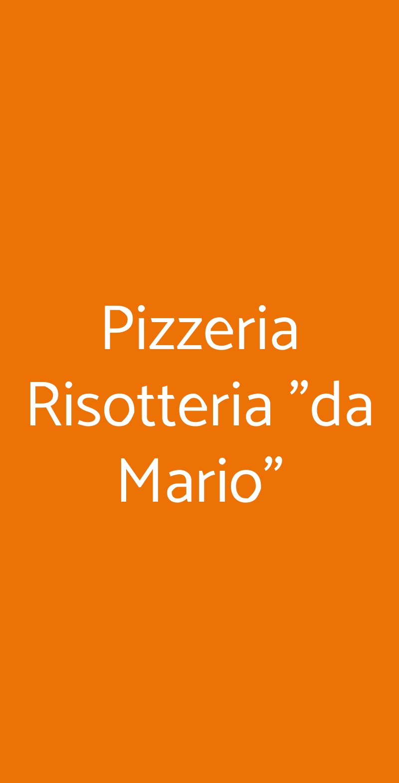 Pizzeria Risotteria "da Mario" Verona menù 1 pagina
