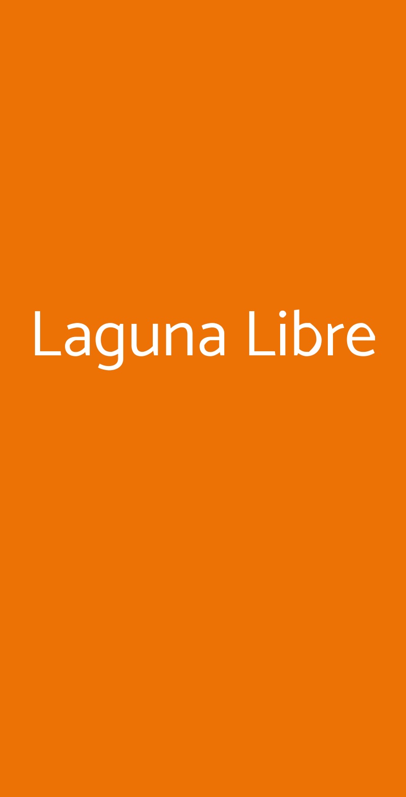 Laguna Libre Venezia menù 1 pagina