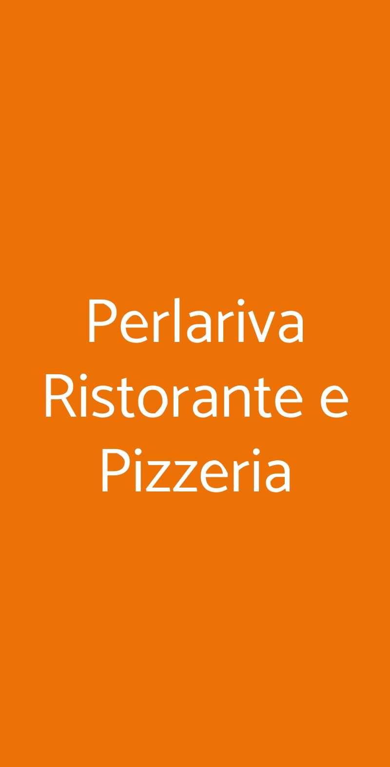 Perlariva Ristorante e Pizzeria Caorle menù 1 pagina