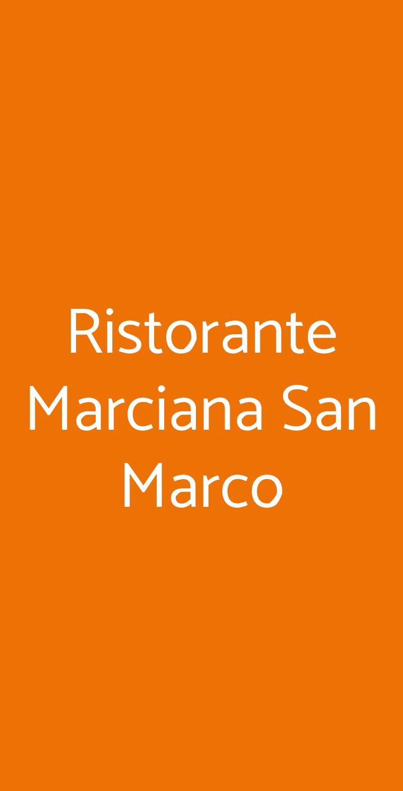 Ristorante Marciana San Marco Venezia menù 1 pagina
