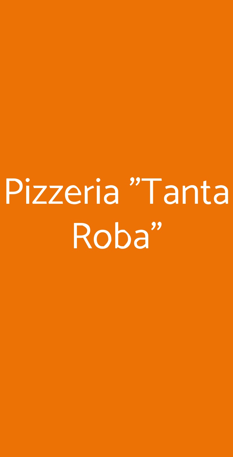 Pizzeria "Tanta Roba" Adria menù 1 pagina