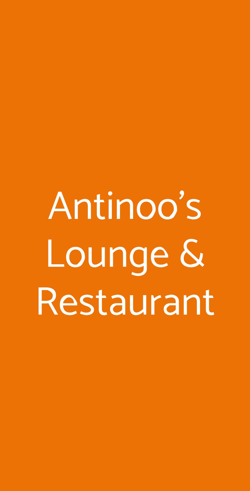 Antinoo's Lounge & Restaurant Venezia menù 1 pagina
