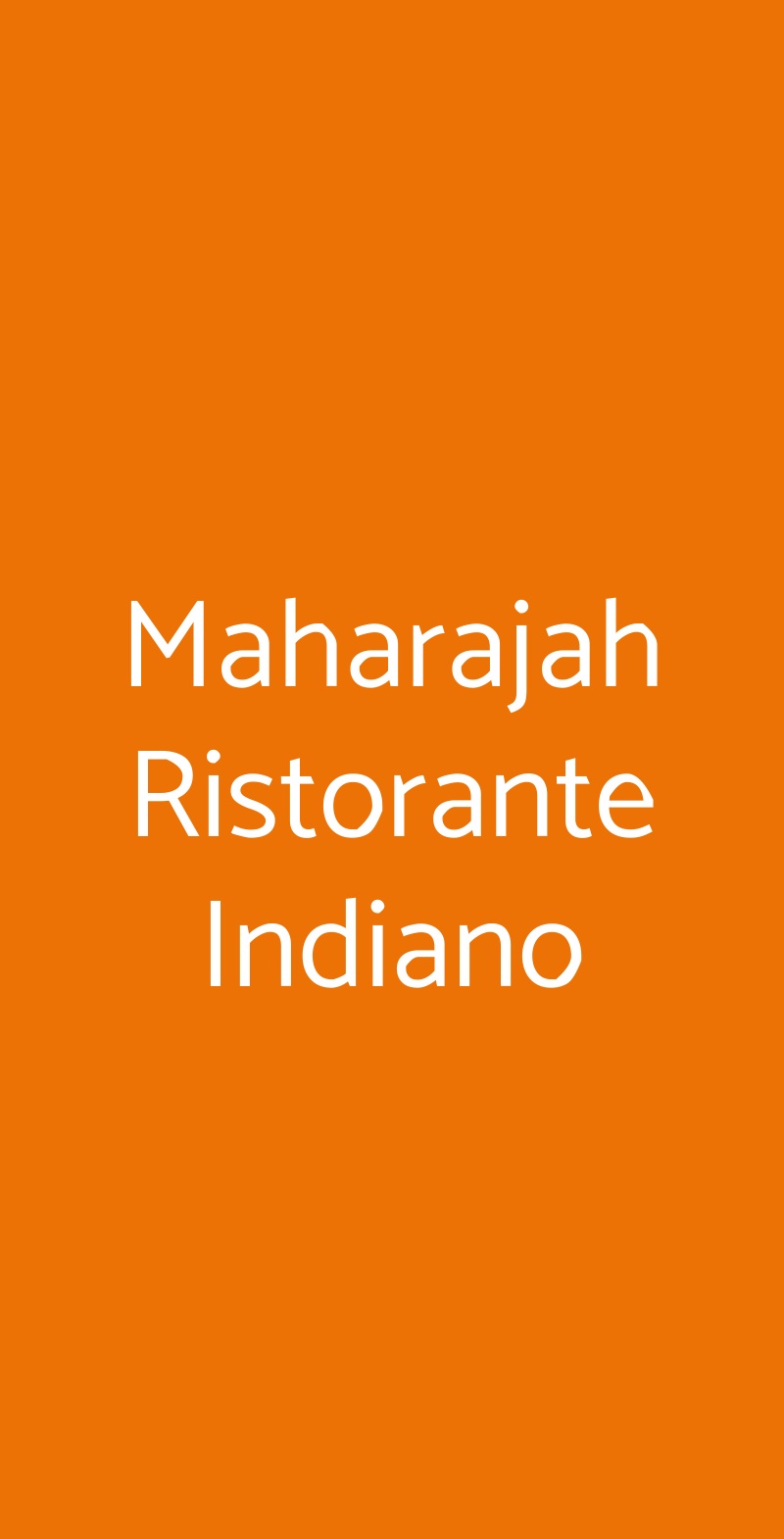 Maharajah Ristorante Indiano Verona menù 1 pagina