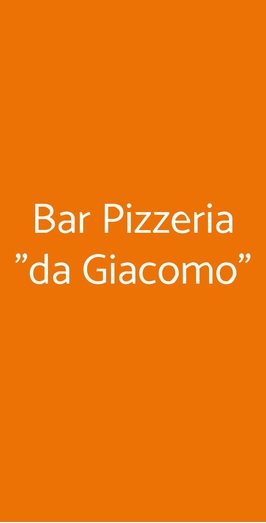 Bar Pizzeria "da Giacomo", Montecchio Maggiore