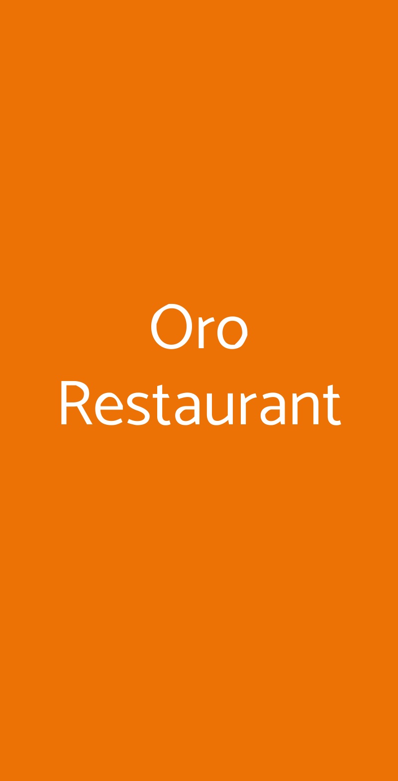 Oro Restaurant Venezia menù 1 pagina