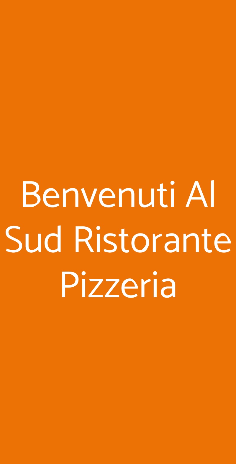 Benvenuti Al Sud Ristorante Pizzeria Torino menù 1 pagina