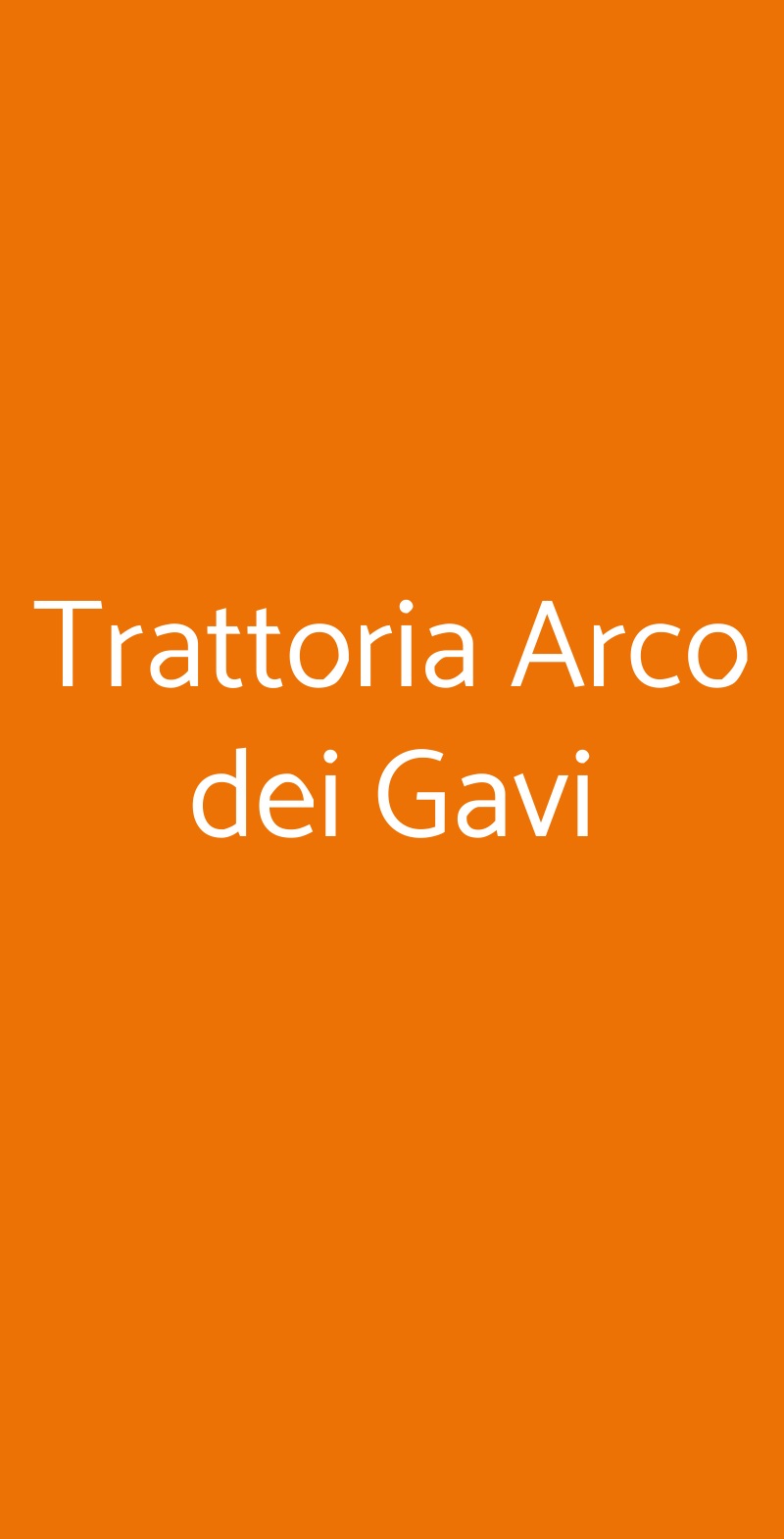 Trattoria Arco dei Gavi Verona menù 1 pagina
