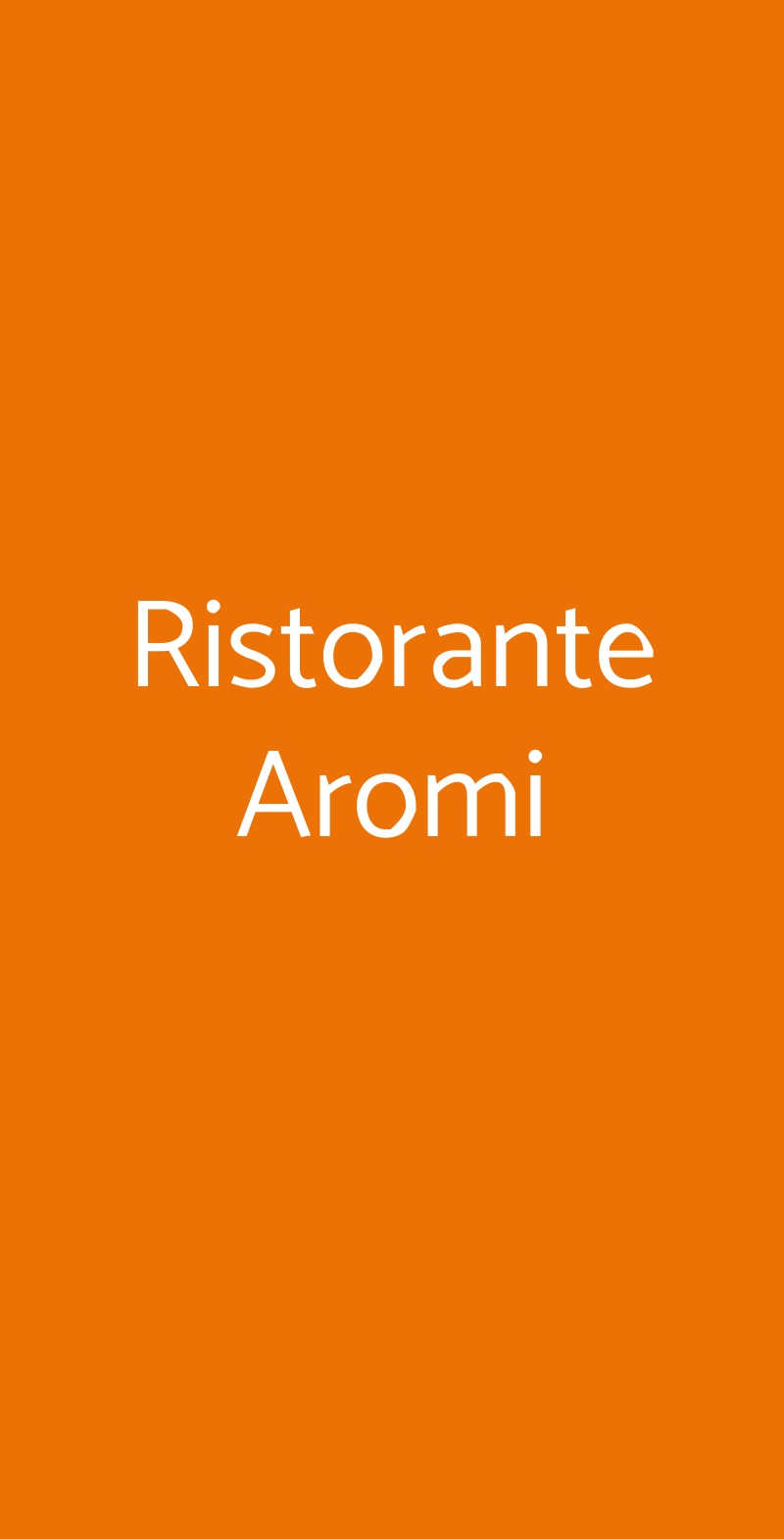 Ristorante Aromi Venezia menù 1 pagina