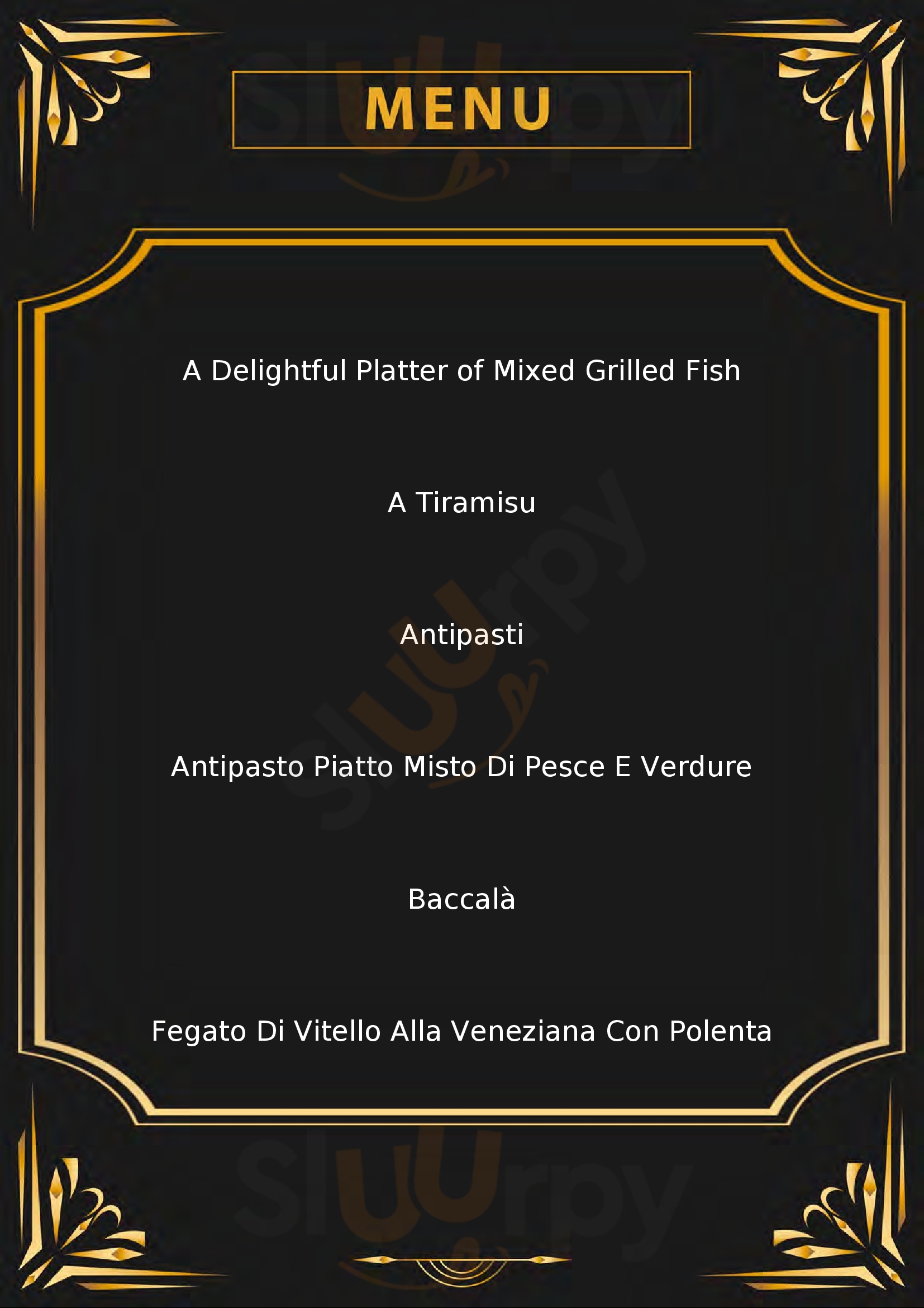 Osteria Al Mascaron Venezia menù 1 pagina