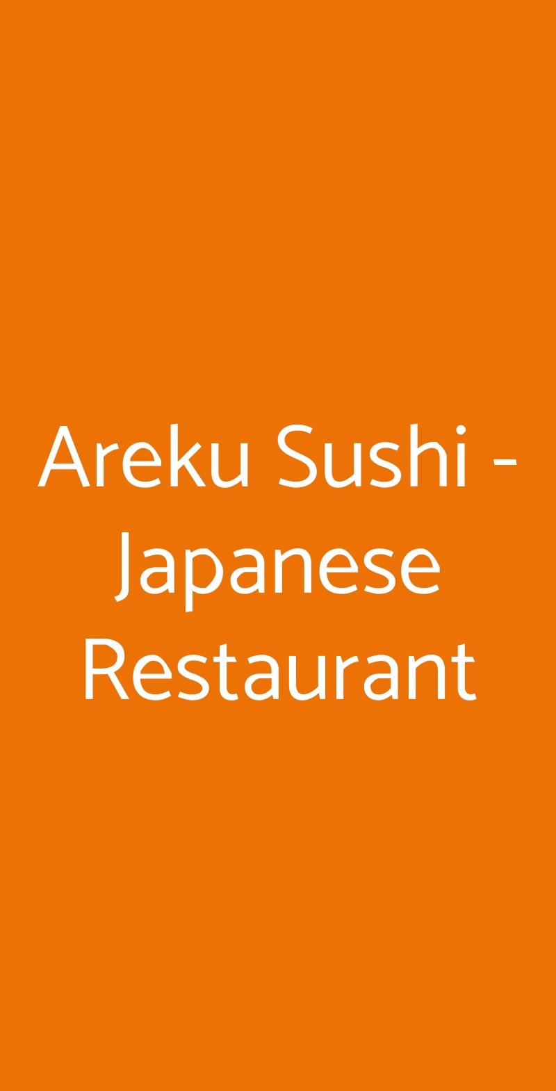 Areku Sushi - Japanese Restaurant Treviso menù 1 pagina