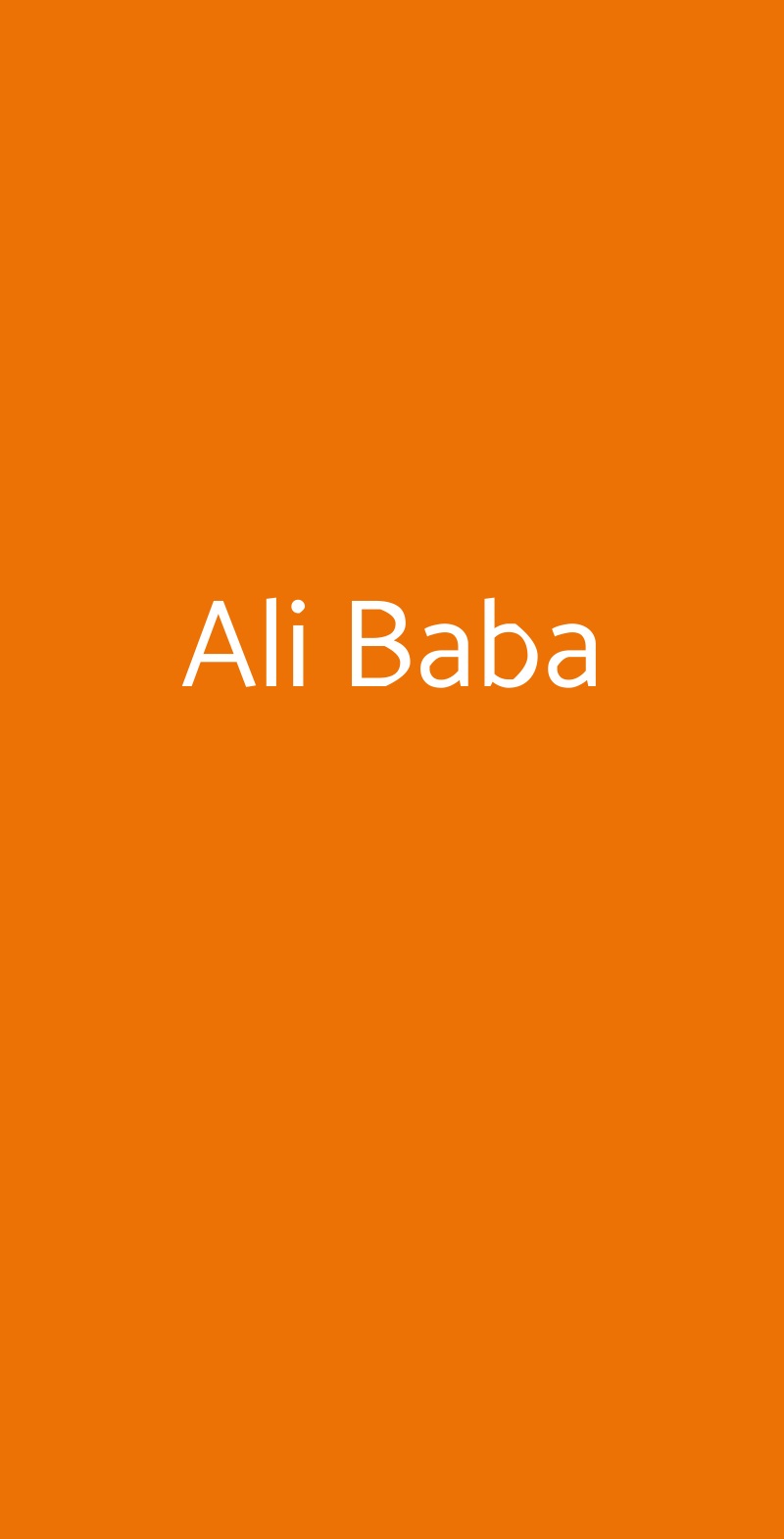 Ali Baba Padova menù 1 pagina
