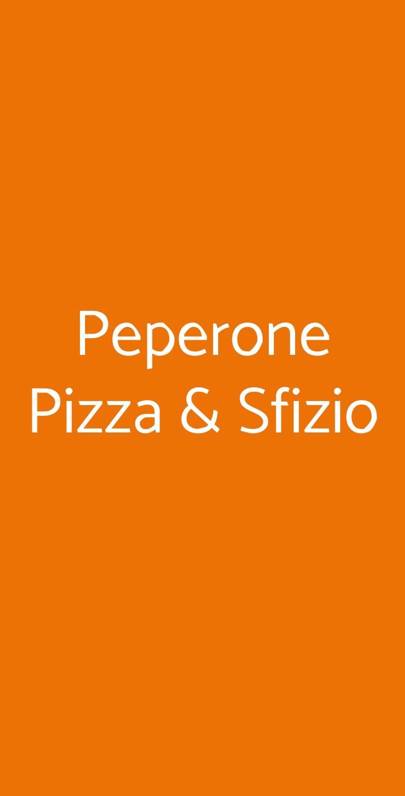 Peperone Pizza & Sfizio Vicenza menù 1 pagina