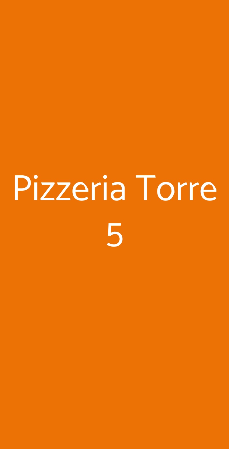 Pizzeria Torre 5 Verona menù 1 pagina