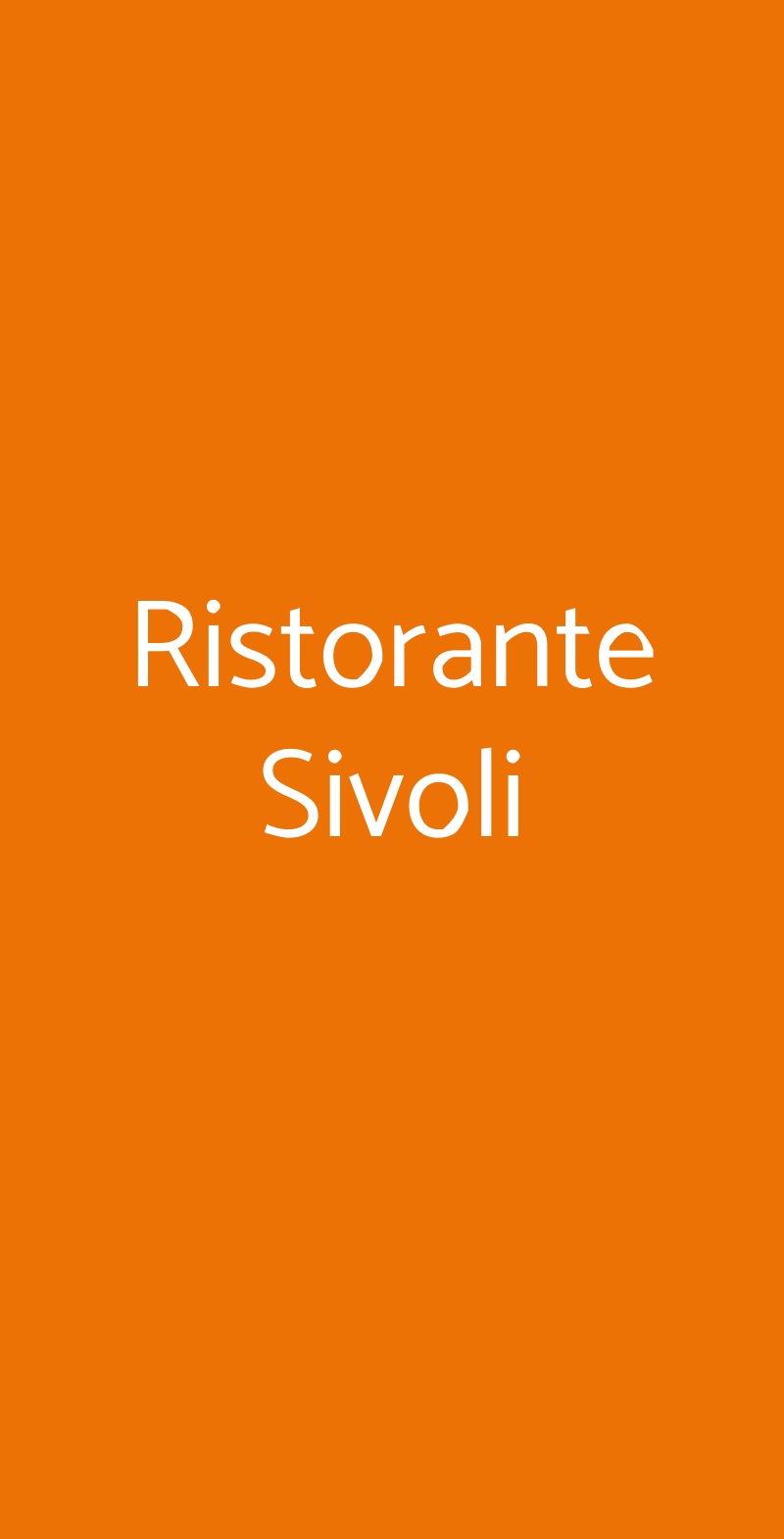 Ristorante Sivoli Venezia menù 1 pagina