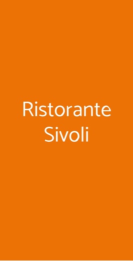 Ristorante Sivoli, Venezia