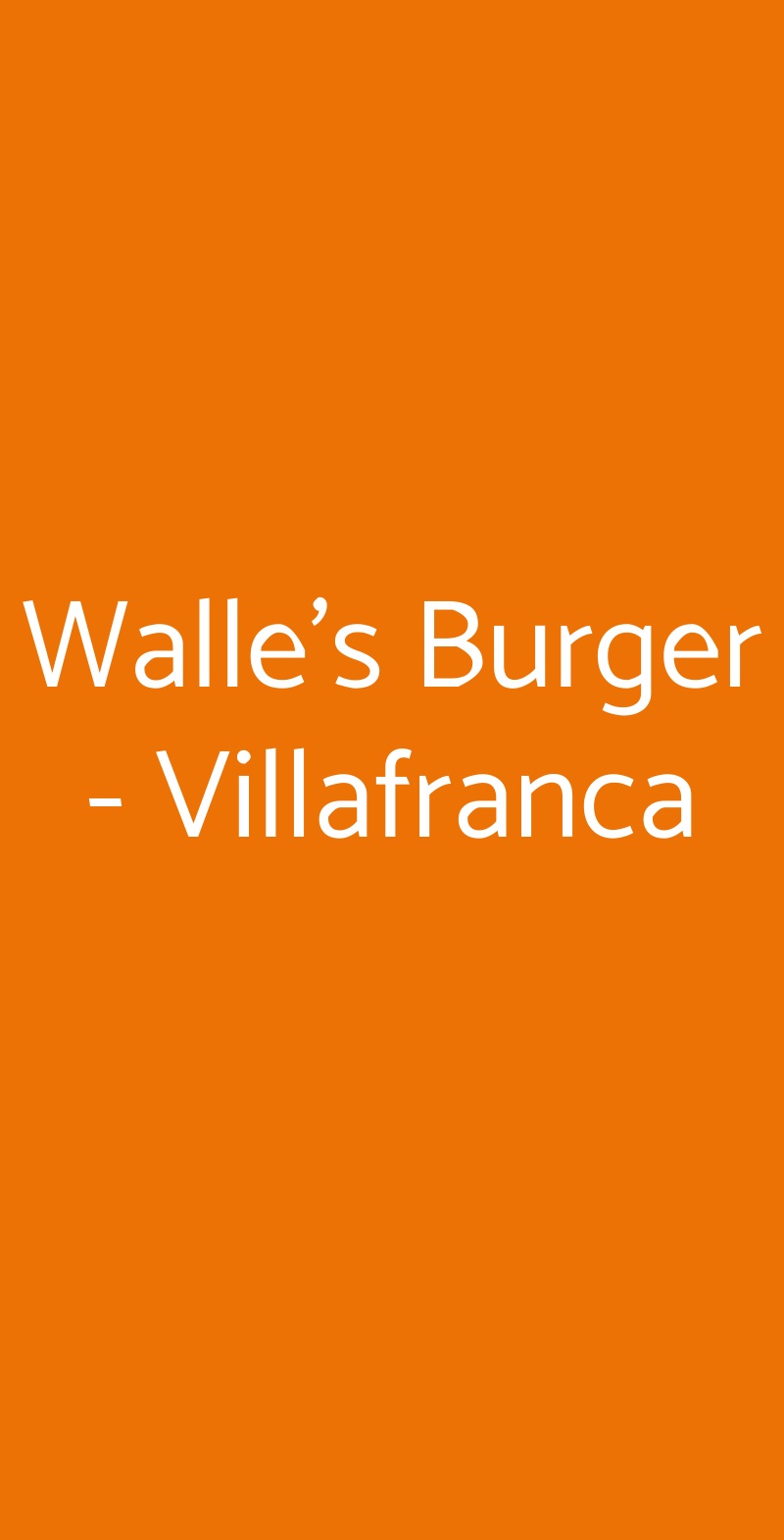 Walle's Burger - Villafranca Villafranca di Verona menù 1 pagina