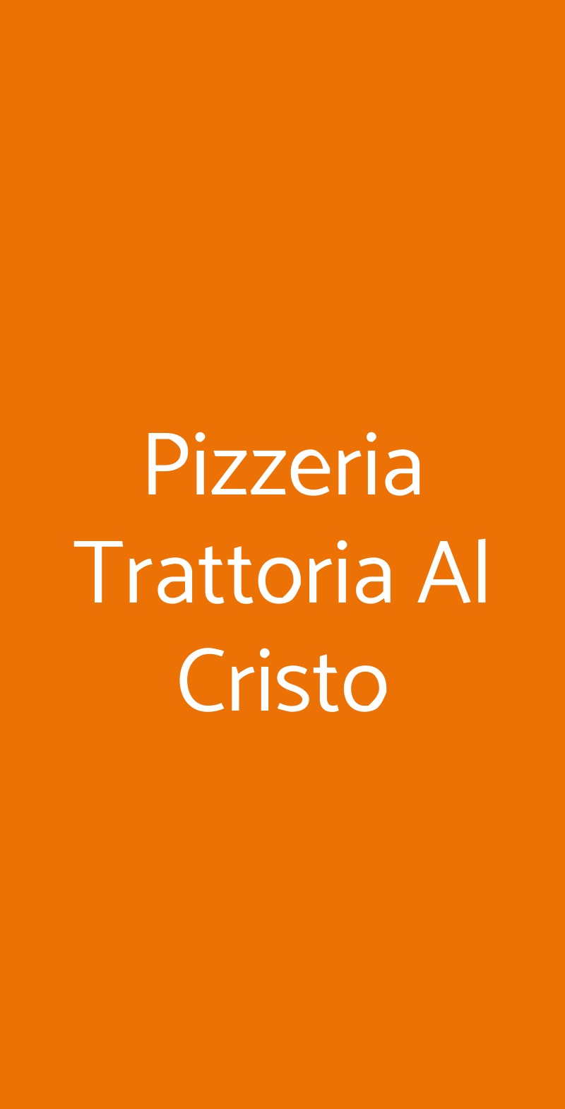 Pizzeria Trattoria Al Cristo Dolo menù 1 pagina