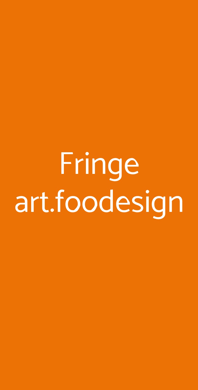 Fringe art.foodesign Venezia menù 1 pagina