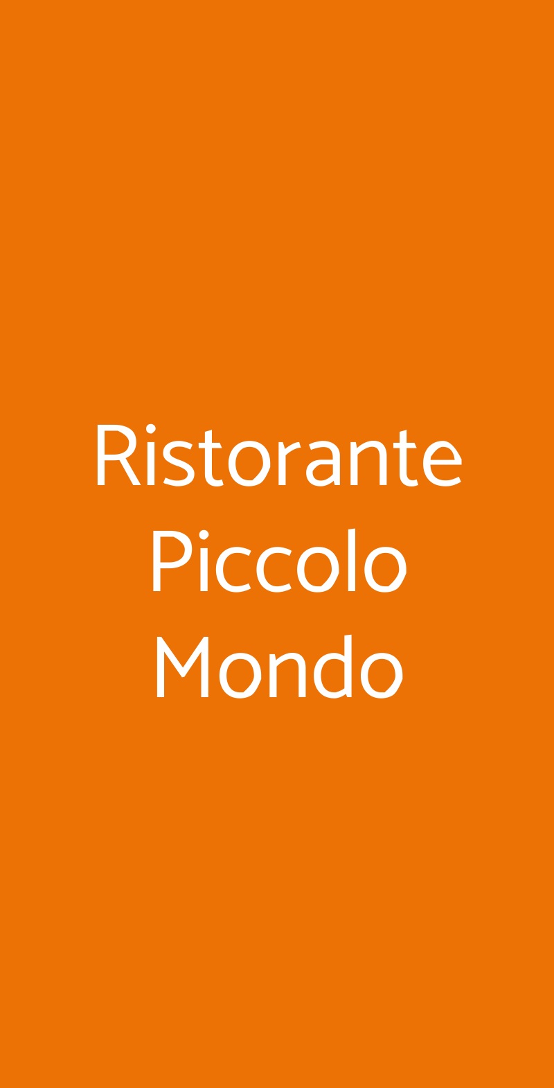 Ristorante Piccolo Mondo Peschiera del Garda menù 1 pagina