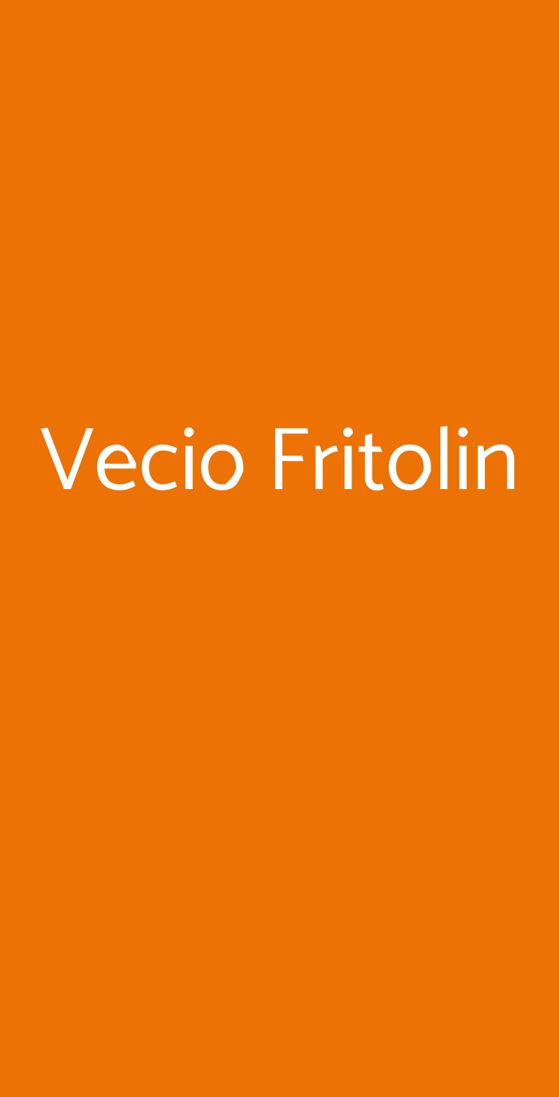 Vecio Fritolin Venezia menù 1 pagina