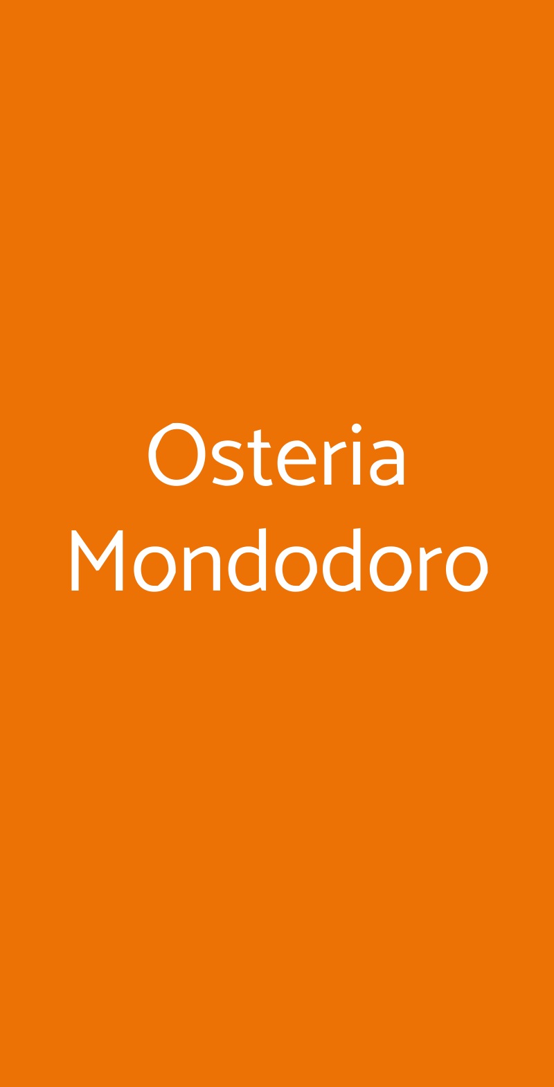 Osteria Mondodoro Verona menù 1 pagina