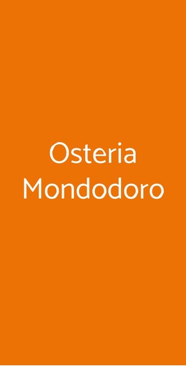 Osteria Mondodoro, Verona